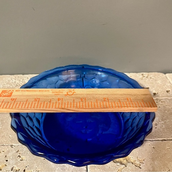 Shirley Temple cobalt blue glass cereal bowl,  by Hazel-Atlas Glass Company. - Picture 5 of 7